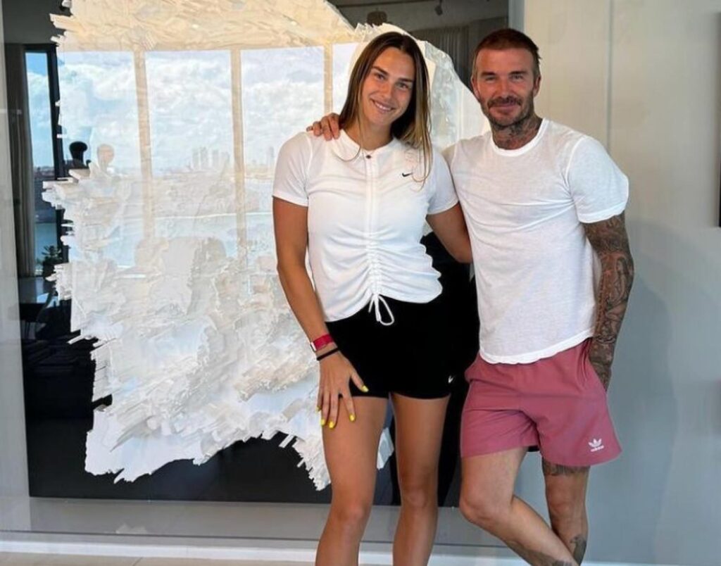 Tennis Beauty Aryna Sabalenka Met Soccer Icon David Beckham, In Miami