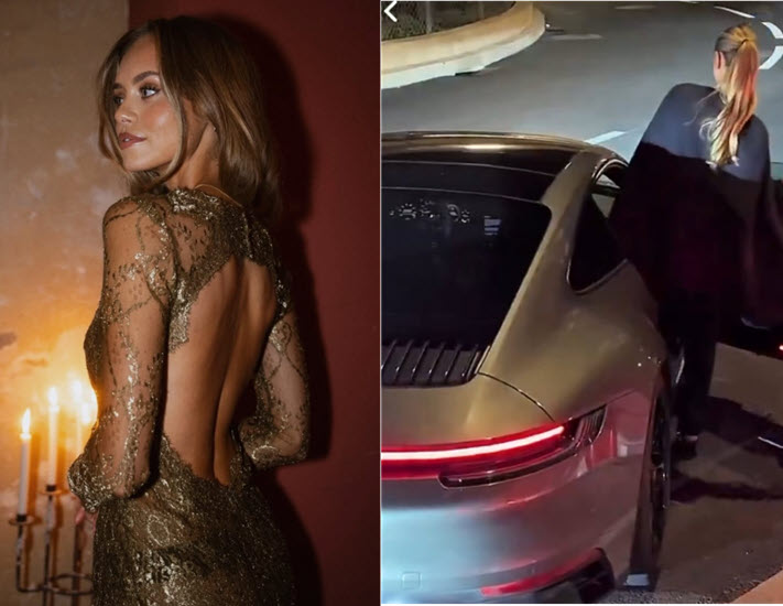 Jannik Sinner Drives Through Monaco In His New Porsche With Girlfriend Laila Hasanovic