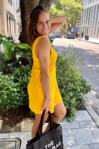 Monica Puig Yellow Dress